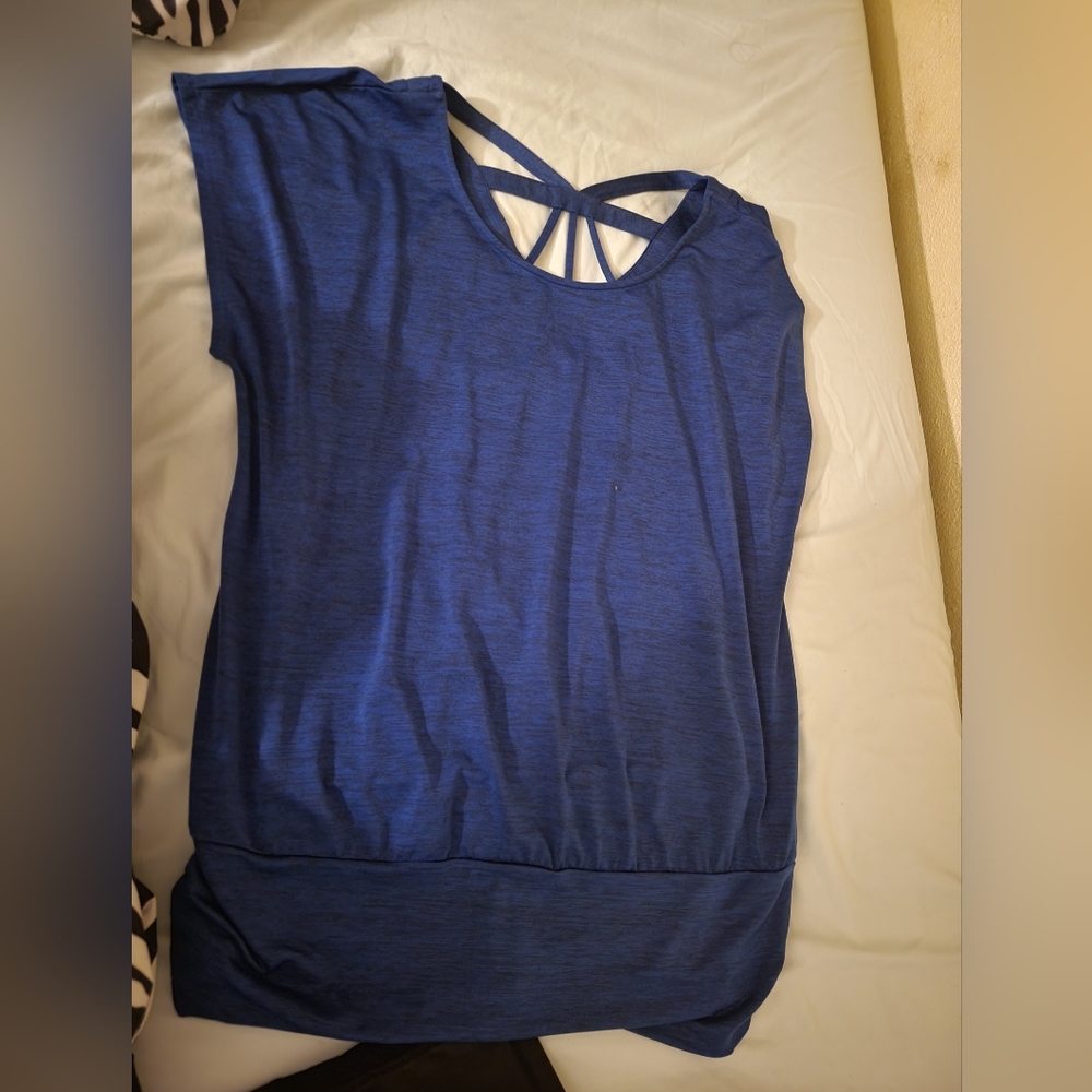 Apt 9 Womens Blouse Large Blue designer Top